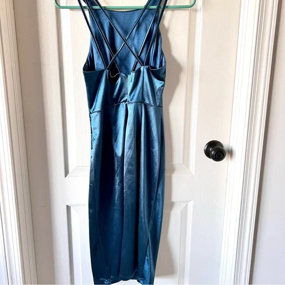 GRACE KARIN Satiny Strappy Back Ruched Homecoming Dress—SZ. Small - Picture 17 of 17